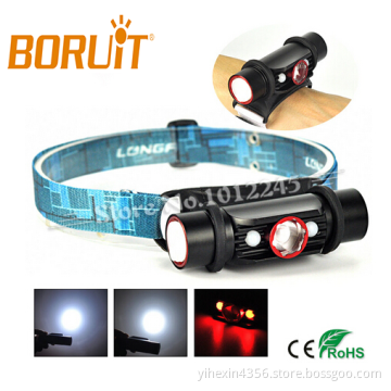 Rechargeable Flashlight With Headstrap Wristband for Camping Flashlight